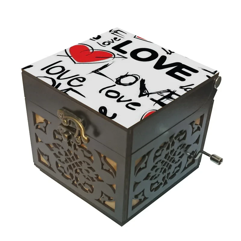 جعبه موزیکال مدل هندلی طرح عشق love قلب کد 2030
