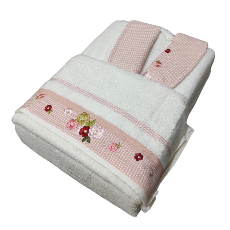ست حوله پالتویی 6 پارچه ازدیلک مدل Rosebud