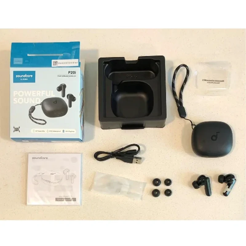 هدفون بلوتوثی انکر مدل P20i قابلیت نویز کنسلینگ، درگاه شارژ USB Type-C، دارای نشانگر LED، مقاوم در برابر رطوبت و عرق با استاندارد