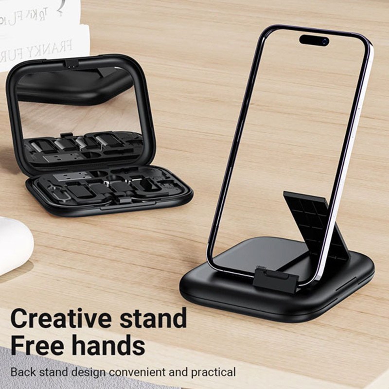 کابل تبدیل USB-CUSB به لایتنینگUSB-CMicroUSB بیوا مدل C-18 طول 0.28 متر