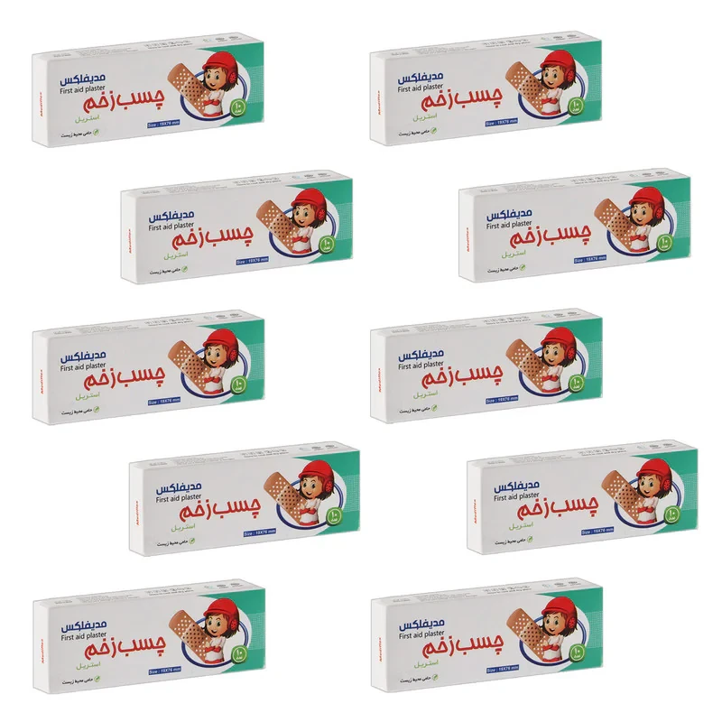 چسب زخم مدیفلکس مدل Aid-B10 ده بسته 10 عددی