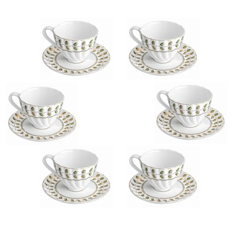 ست فنجان و نعلبکی 12 پارچه گلدکیش طرح رویسا کد GK701108-2