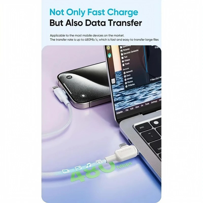 کابل تبدیل USB-C  USB به USB-C  لایتنینگ اوی مدل CL-184 طول 2 متر