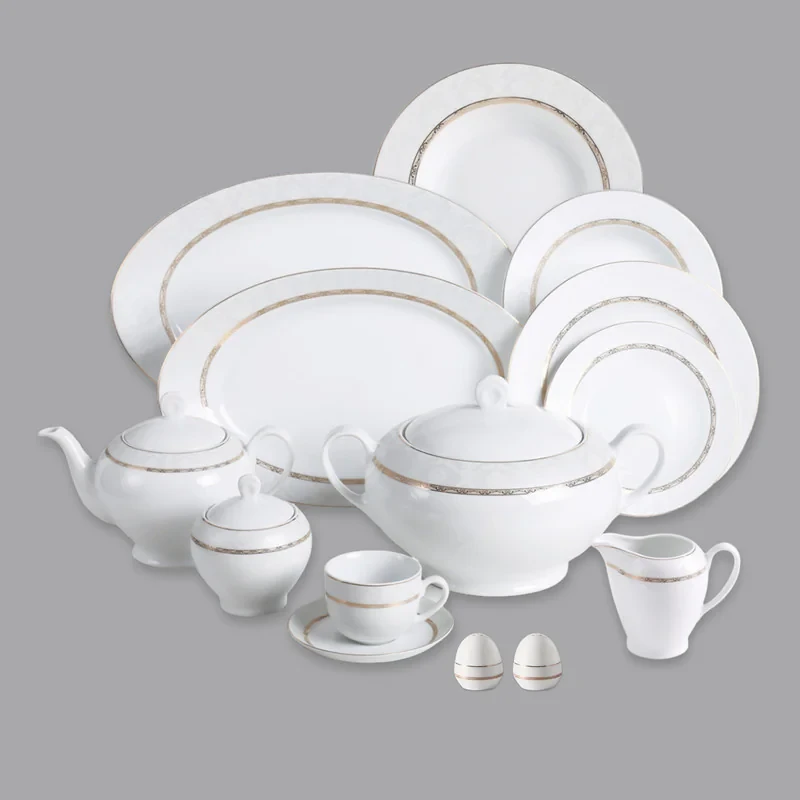 سرویس غذاخوری 102 پارچه 12 نفر چینی زرین ایران مدل Gift Top Grade