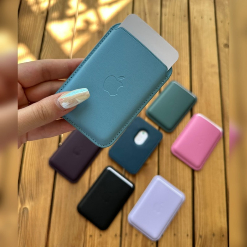 جا کارتی موبایل مدل leather wallet magsafe