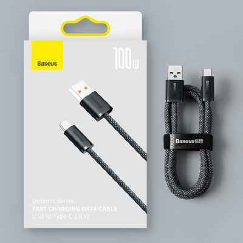 کابل تبدیل USB به USB-C بیسوس مدل Dynamic Series 100W طول 1 متر