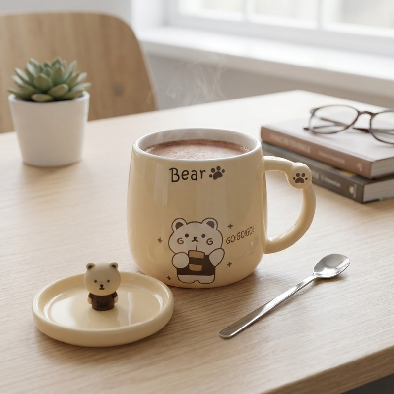 ماگ طرح خرس شکمو مدل Cute Bear