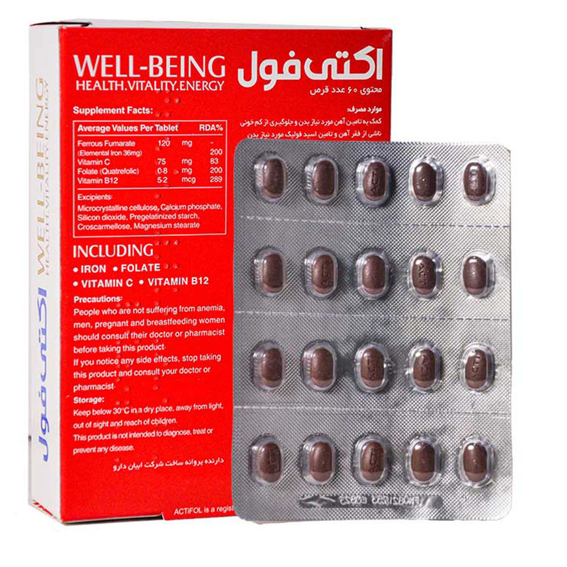 قرص اکتی فول ابیان دارو بسته 60 عددی