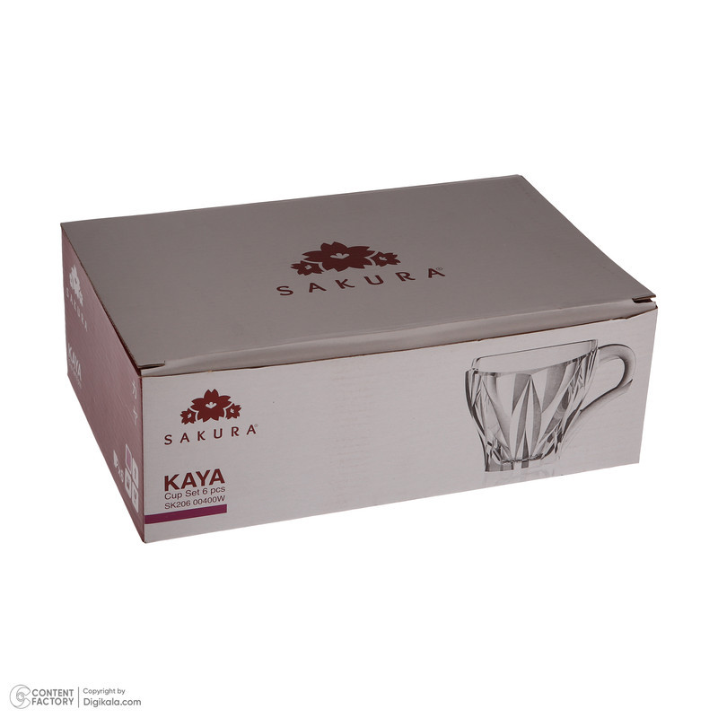 فنجان ساکورا مدل کایا SK206 00400W  بسته 6 عددی