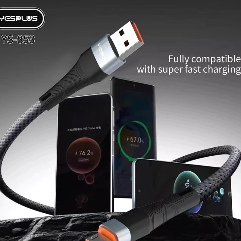 کابل تبدیل USB به USB-C یس پلاس مدل Fast charge 6A طول 1 متر