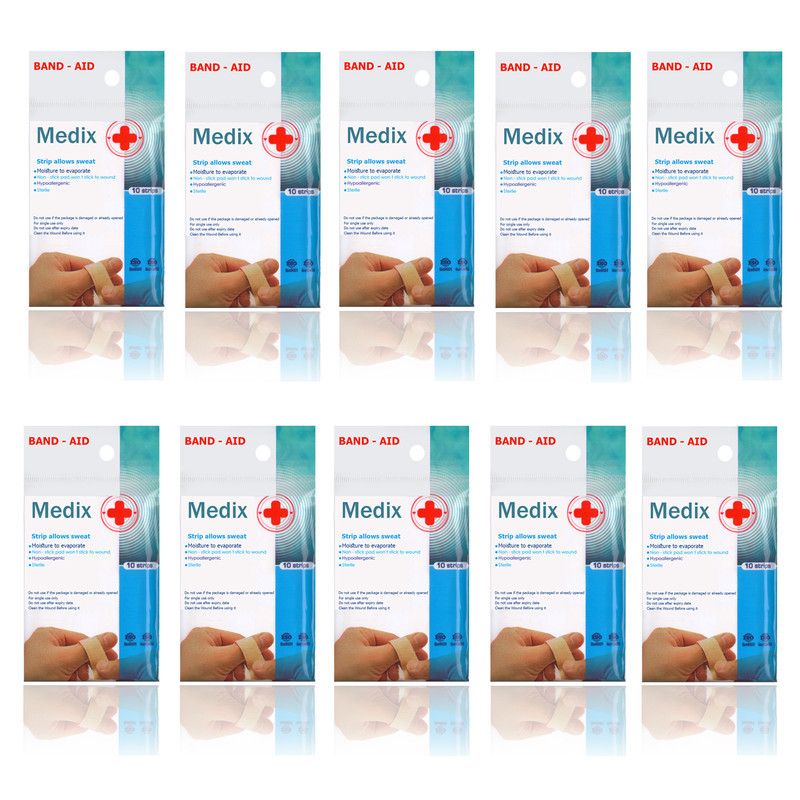 چسب زخم مدیکس مدل Hypoallergic مجموعه 10 عددی