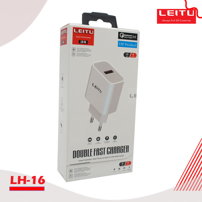 شارژر دیواری لیتو مدل LH-16 به همراه کابل تبدیل لایتنینگ