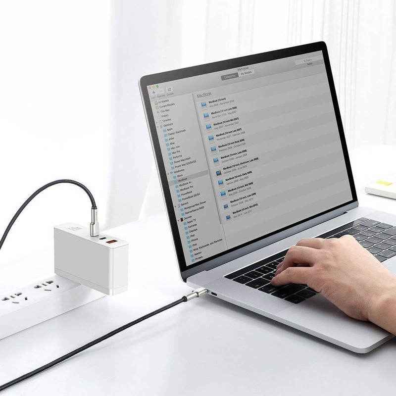 کابل تبدیل USB-C باسئوس مدل Metal Series 100W طول 2 متر