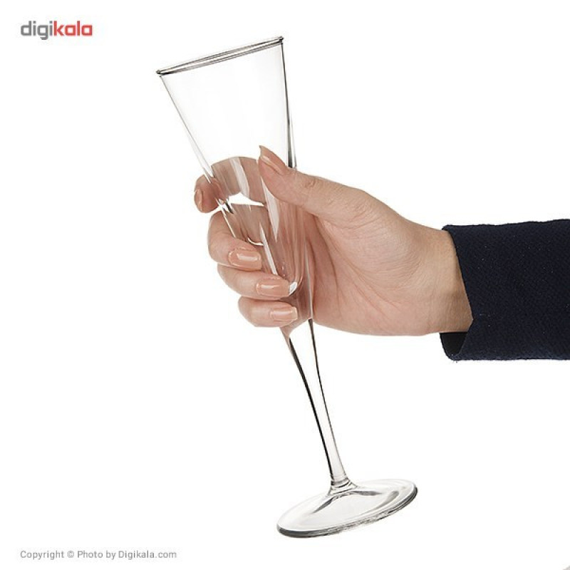 لیوان پایه بلند پاشاباغچه مدل V Line 44305 بسته 6 عددی