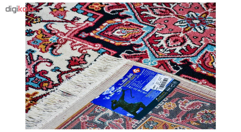 فرش ماشینی سهند طرح هریس کد P648.5J زمینه کرم