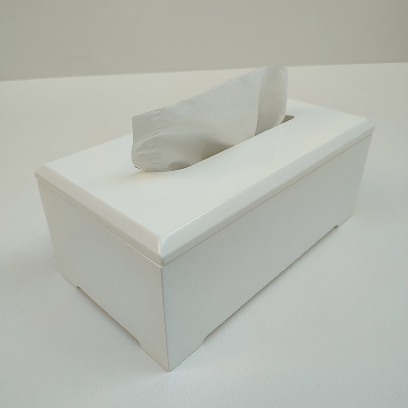 جعبه دستمال کاغذی مدل درب دار پایه چوبی کد 2024