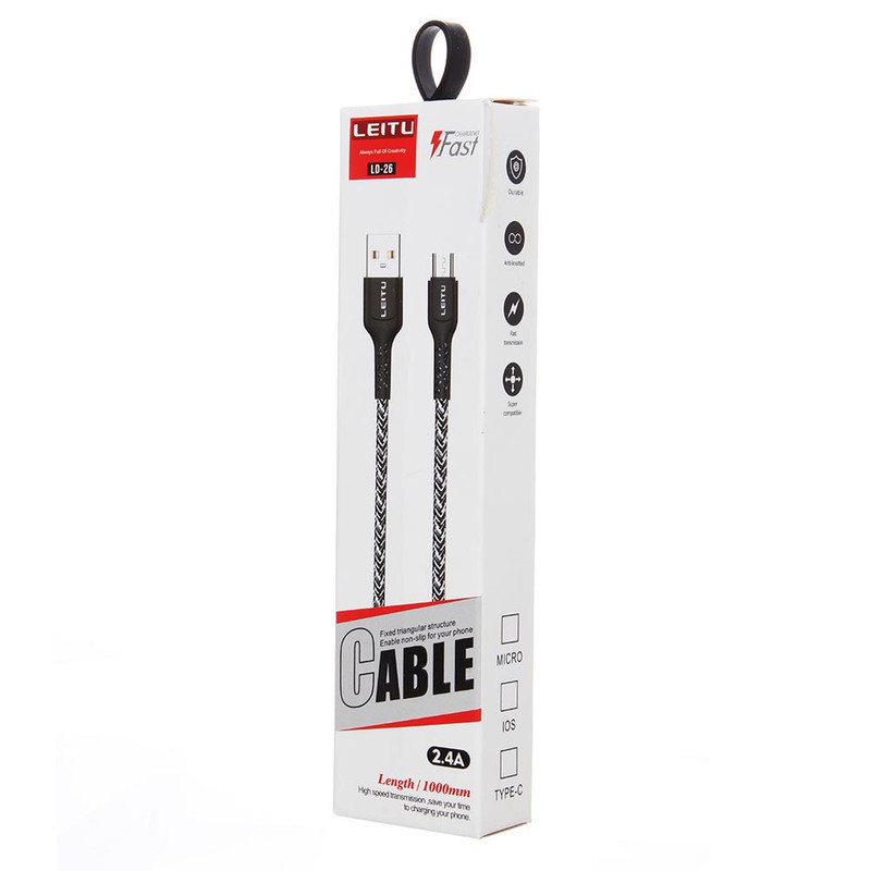 کابل تبدیل USB به Micro-USB لیتو مدل LD-26 طول 1 متر