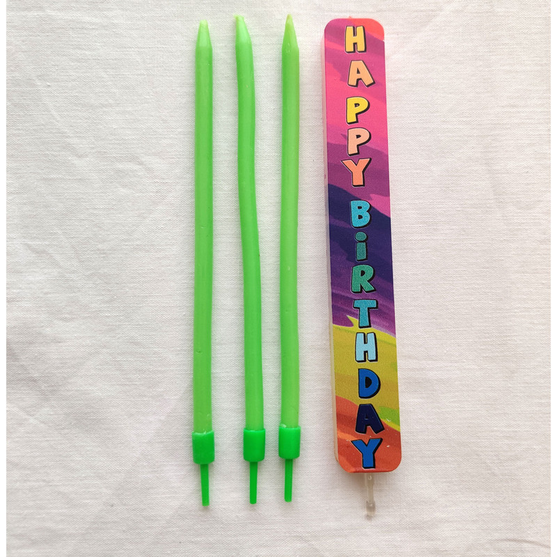 شمع مدل Happy Birthday مجموعه 4 عددی