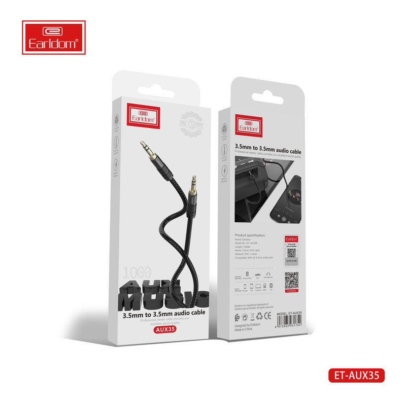 کابل AUX ارلدام مدل AUX35 طول 1 متر