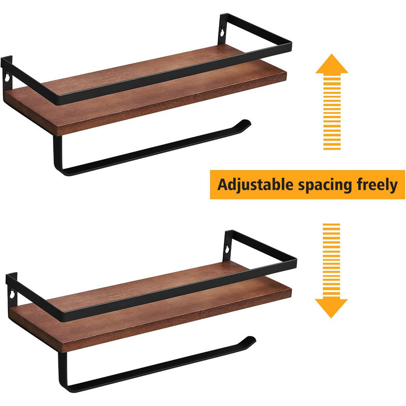 شلف دیواری حمام wood-steel مدل S