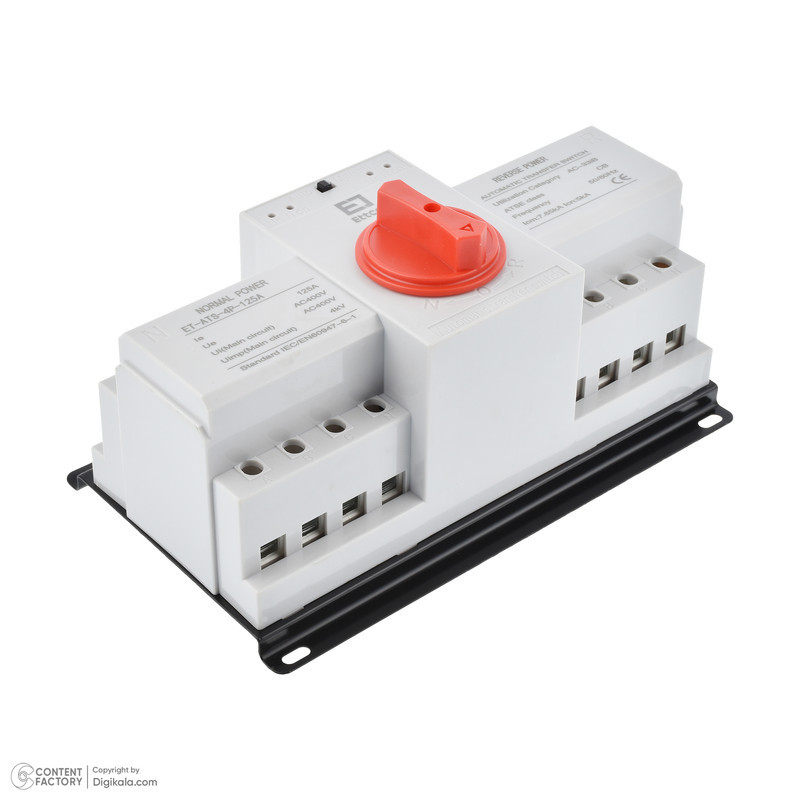 سوییچ انتقال خودکار اتکو مدل دوگانه قدرت سه فاز 125 آمپر کد ET-ATS-4P-125A