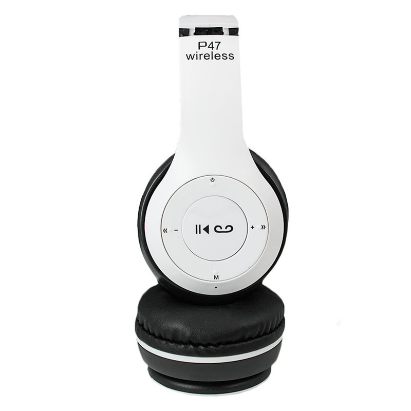 هدفون بلوتوثی مدل P47 EDR بدون قابلیت نویز کنسلینگ، درگاه USB Type-C، دارای شیار کارت حافظه، مقاومت در برابر رطوبت و عرق