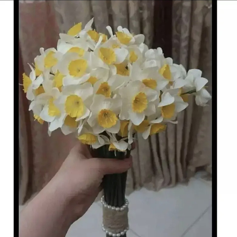گل مصنوعی مدل نرگس بسته 4 عددی
