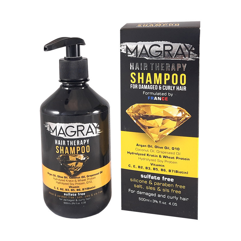 شامپو تقویت کننده مو ماگرای مدل Sulfate Free مناسب برای موهای خشک و آسیب دیده و مجعد حجم 500 میلی لیتر