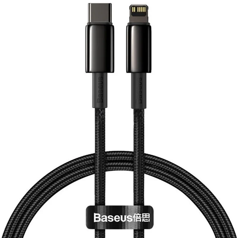 کابل تبدیل USB-C به لایتنینگ باسئوس مدل Tungsten طول 2 متر