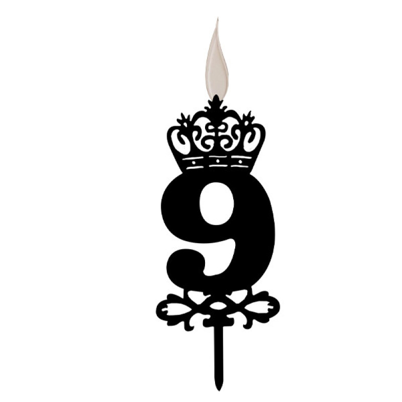 شمع تولد طرح عدد 9 کد TG130