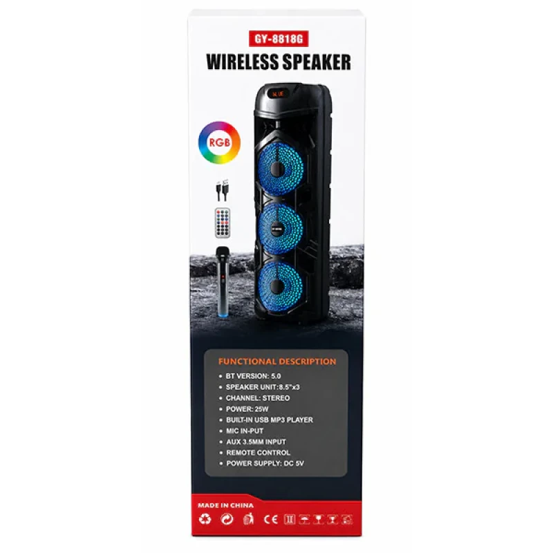 اسپیکر بلوتوثی قابل حمل مدل GY-8818G