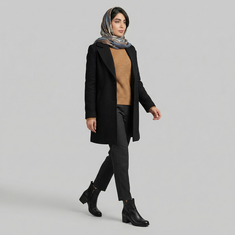 نیم بوت زنانه چرم وحید مدل ریماندو کد 8480