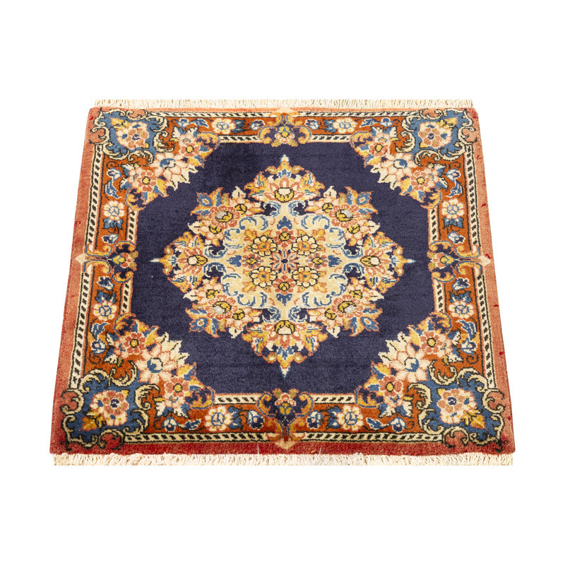 فرش دستبافت ربع متری طرح ساروق کد 45P633 زمینه سرمه ای