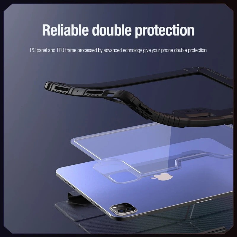 کیف کلاسوری نیلکین مدل Bumper Pro Leather Multi-Angle Folding مناسب برای تبلت اپل iPad Pro 11 2025  Pro 11 2024