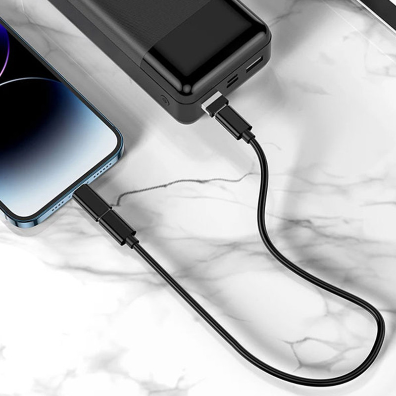 کابل تبدیل USB-CUSB به لایتنینگUSB-CMicroUSB بیوا مدل C-18 طول 0.28 متر