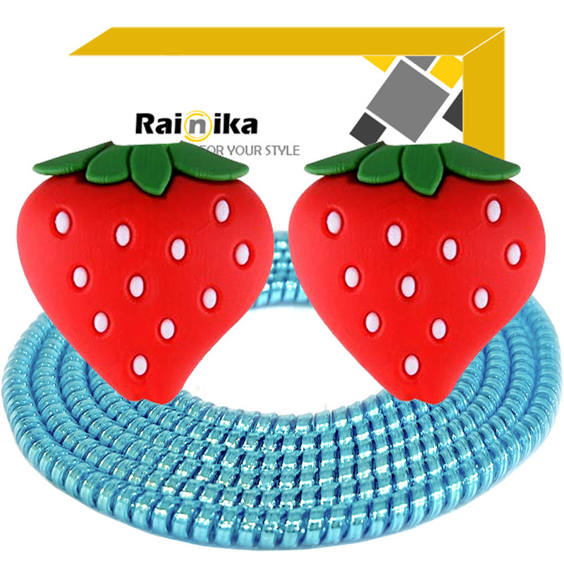 محافظ کابل شارژ و هندزفری رینیکا مدل Strawberry KK 03 مجموعه 3 عددی