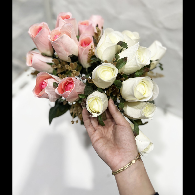 گل مصنوعی مدل بوته لاله 9 گل