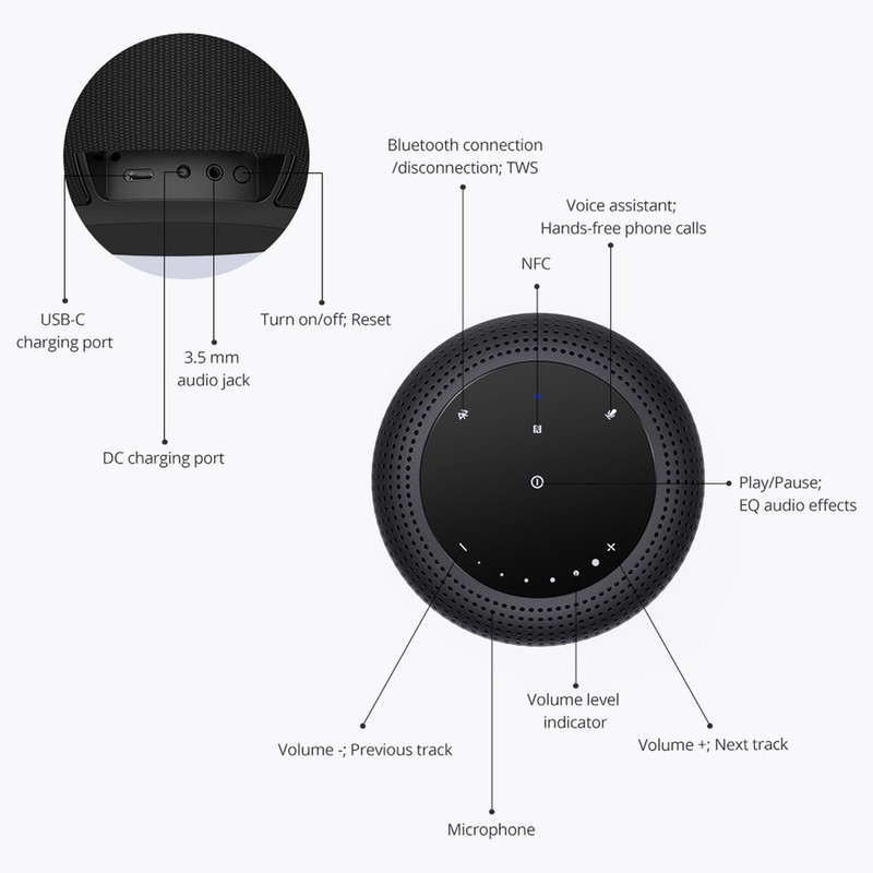 اسپیکر بلوتوثی قابل حمل ترونسمارت مدل Element T6 Max SoundPulse