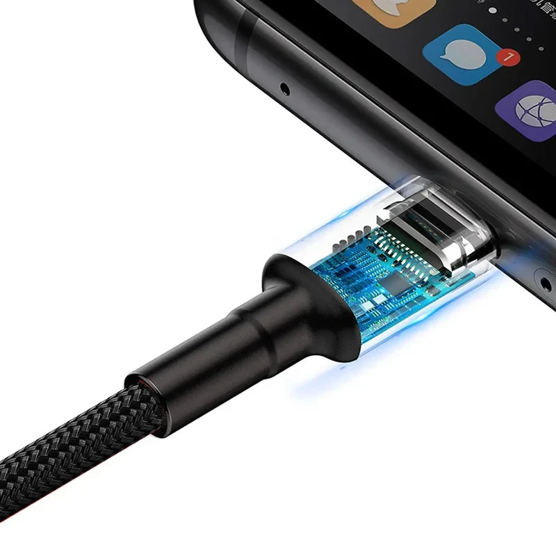 کابل تبدیل USB به USB-C بیسوس مدل Cafule 40W طول 1 متر