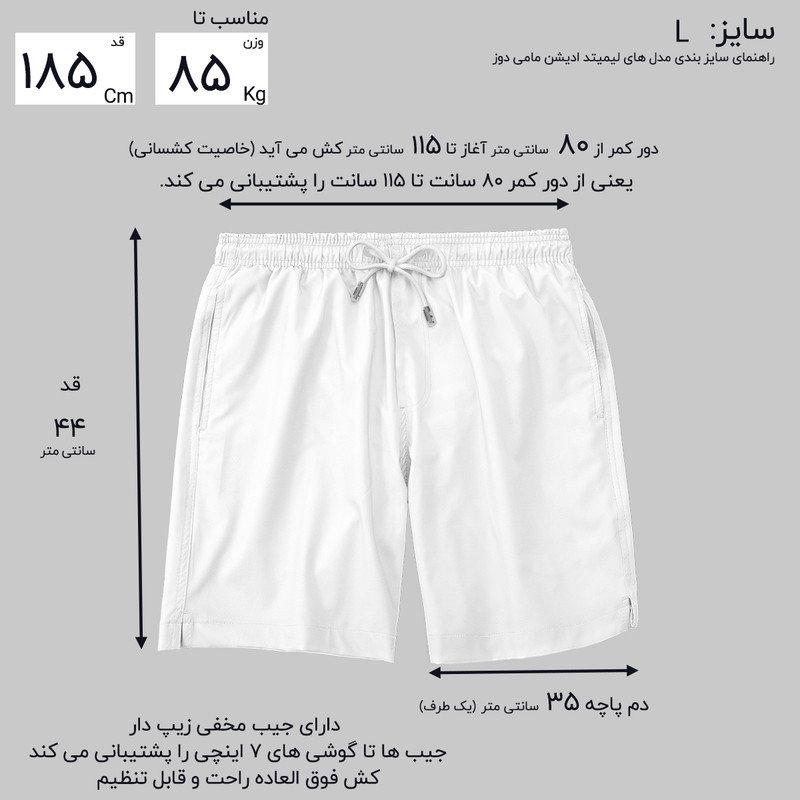 شلوارک مردانه مامی دوز مدل بلو اوتر Limited Edition