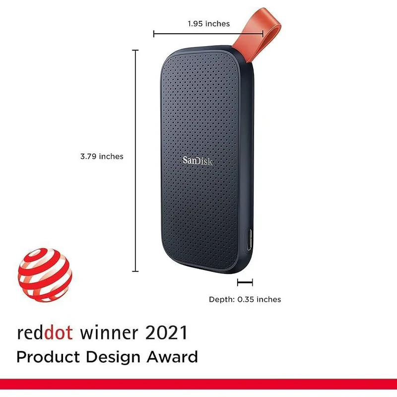 اس اس دی اکسترنال سن دیسک مدل PORTABLE E30 ظرفیت 1 ترابایت رابط USB 3.2 Gen2