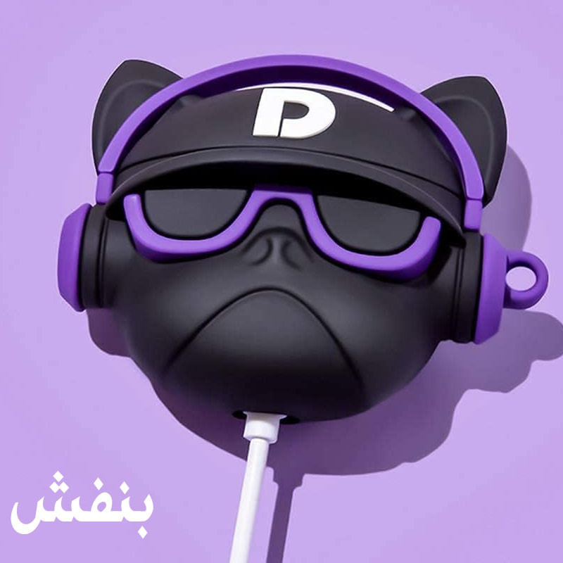 کاور مسیر مدل Bulldog Character Silicone مناسب برای کیس اپل ایرپاد 4 به همراه آویز