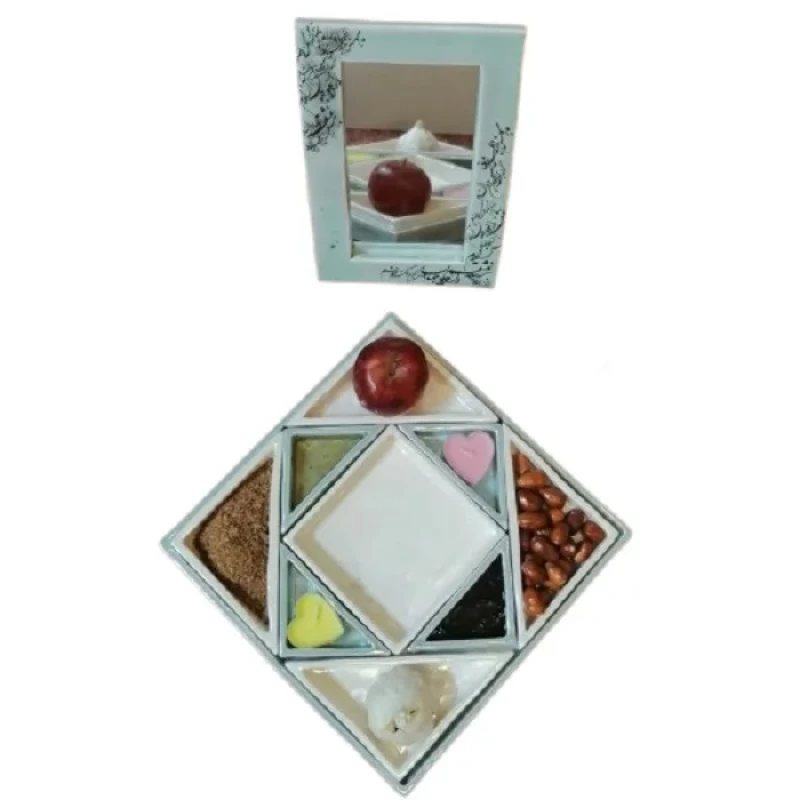 مجموعه 11 پارچه هفت سین طرح فیروزه مدل مثلثی کد 4487752