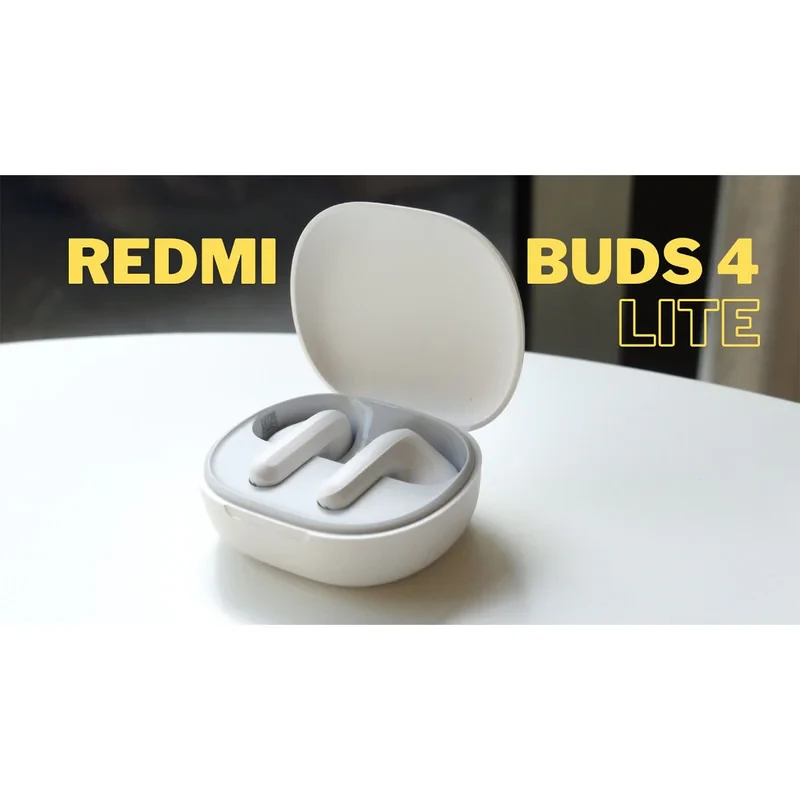 هدفون بلوتوثی شیائومی مدل Redmi Buds 4 Lite بدون قابلیت نویز کنسلینگ، درگاه شارژ USB Type-C، دارای کنترل لمسی و مقاوم در برابر رطوبت و عرق