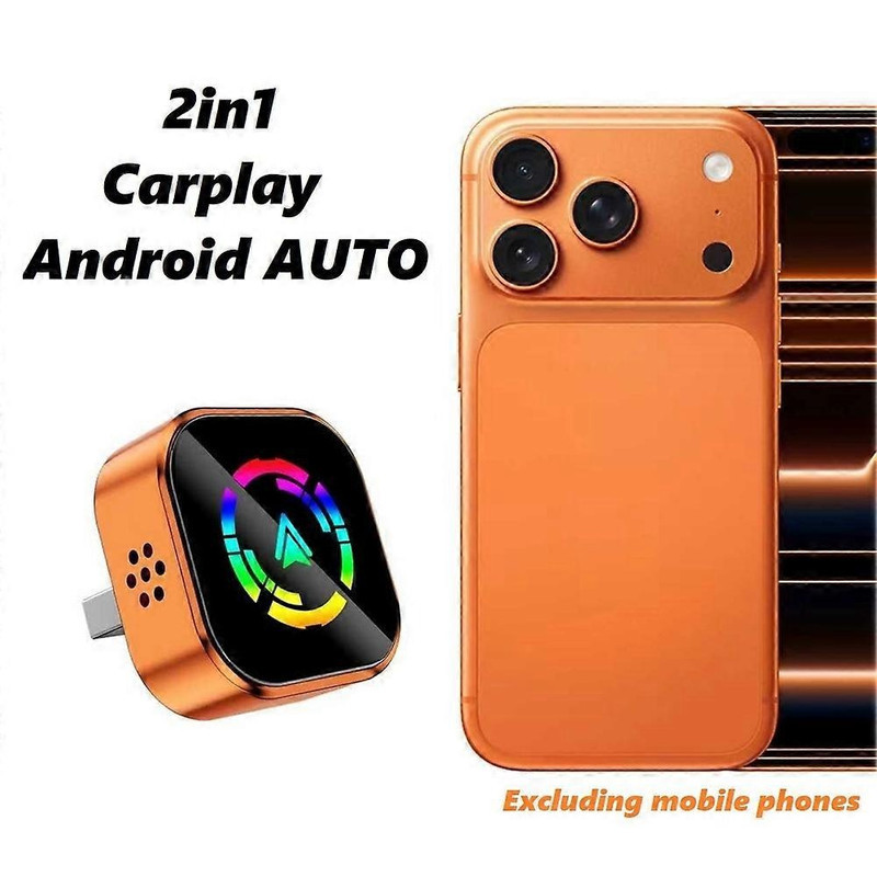کارپلی و اندروید اتو مدل Wireless CarPlayAndroid Auto Q1A به همراه مبدل USB به USB-C