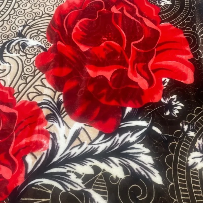 پتو 2 نفره شادیلون مدل گلدار کد 01 سایز 240x220 سانتی‌متر