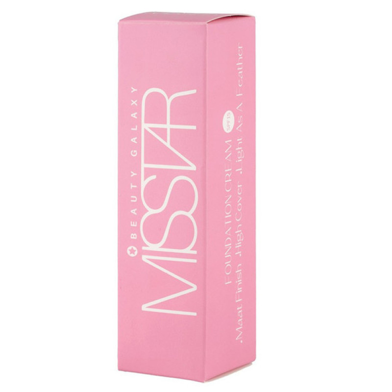 کرم پودر پمپی SPF15 میستار مدل BEAUTY GALAXY شماره MF201 مناسب برای انواع پوست حجم 40 میلی‌لیتر