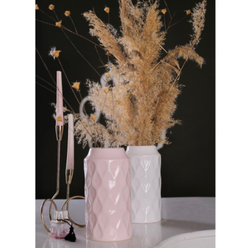 گلدان دکوری اشکی سرامیک با ابعاد 12×12×22.5 سانتی‌متر