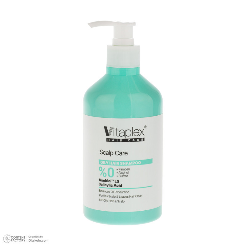 شامپو مو ویتاپلکس مدل Scalp Care مناسب برای موهای چرب حجم 500 میلی‌لیتر