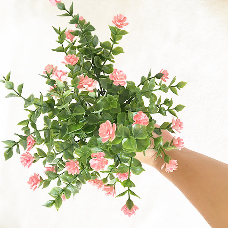 دسته گل مصنوعی شکوفه (کد 638) با جنس پلاستیک، ابعاد 20×20×35 سانتی‌متر، وزن 30 گرم